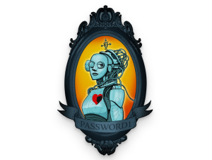 Ada Lovelace Day 2021 robot with badge